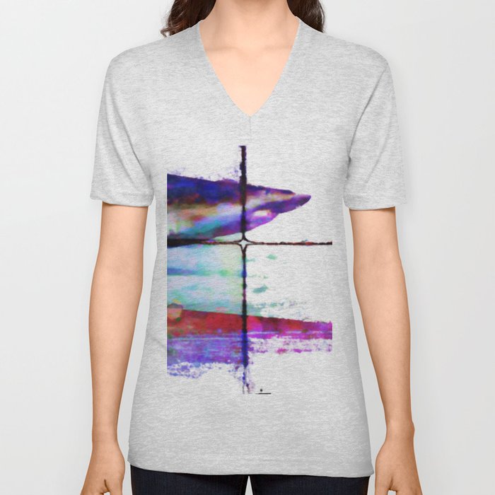 Abstract III V Neck T Shirt
