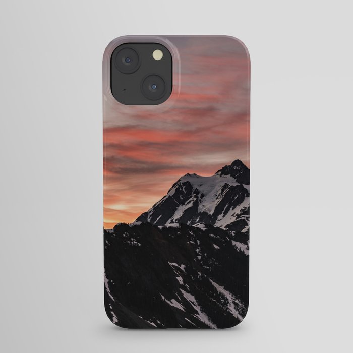 Pink Sky - Cascade Mountains - Nature Photography iPhone Case