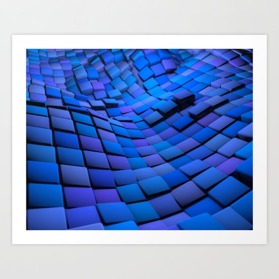 Blue Valley Art Print