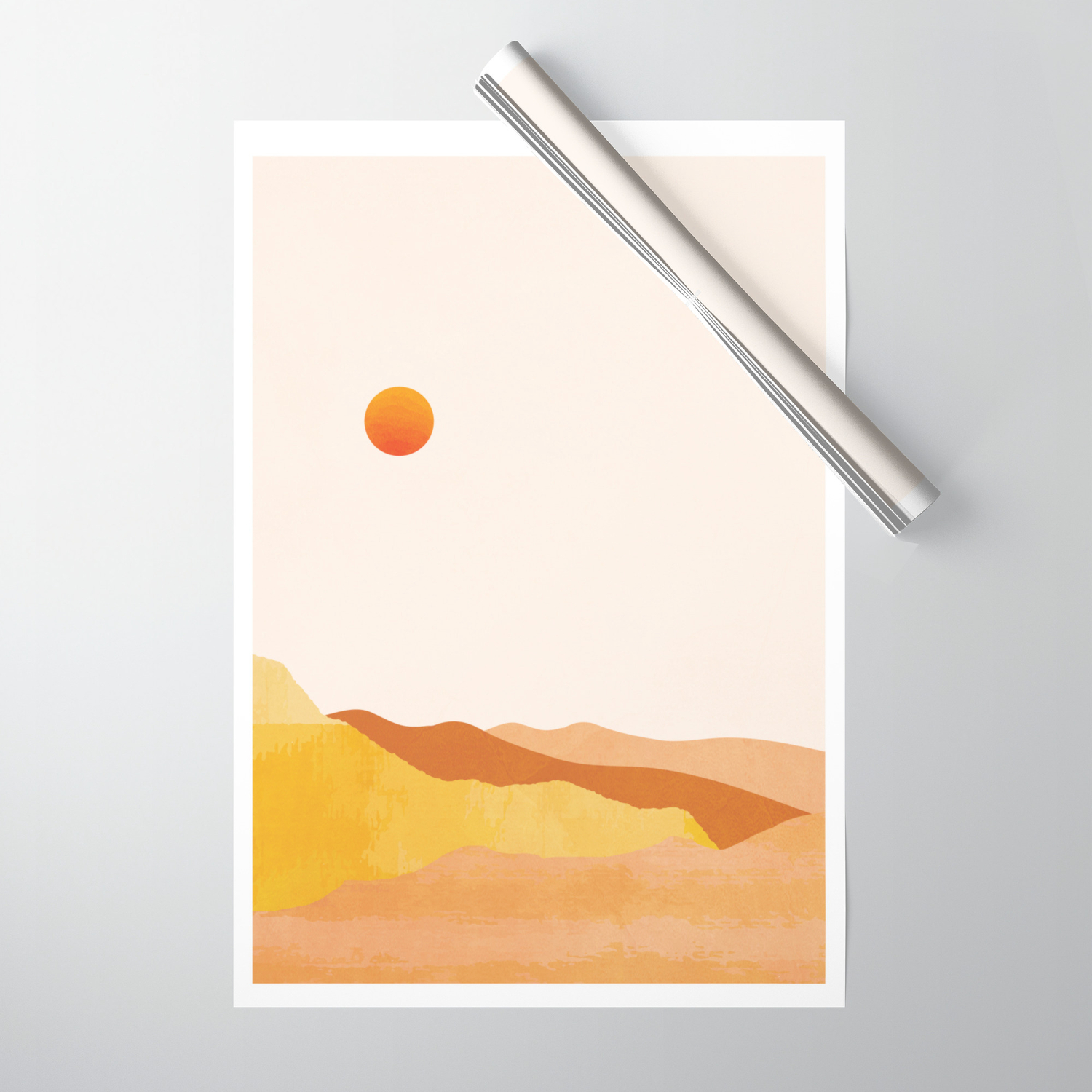 Desert Sun 01 Wrapping Paper By City Art Society6