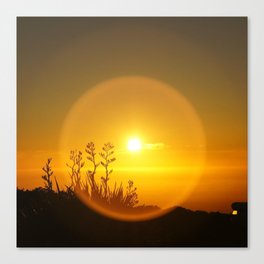 New Zealand Photography - Beautiful Sunrise Over The Landscape Canvas Print