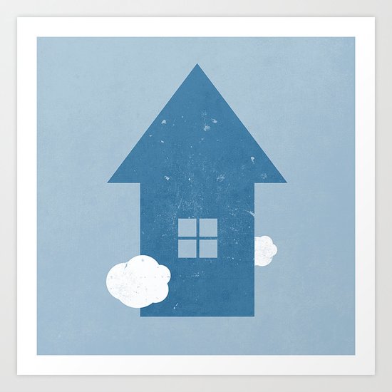UP minimal Art Print