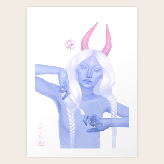 달・Moon Art Print