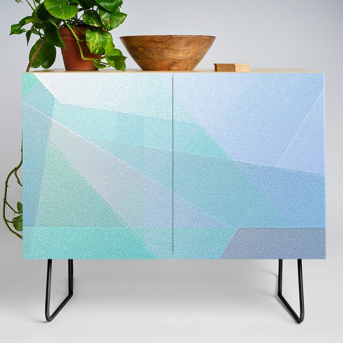Ocean And Sea - Geometric Abstract Credenza