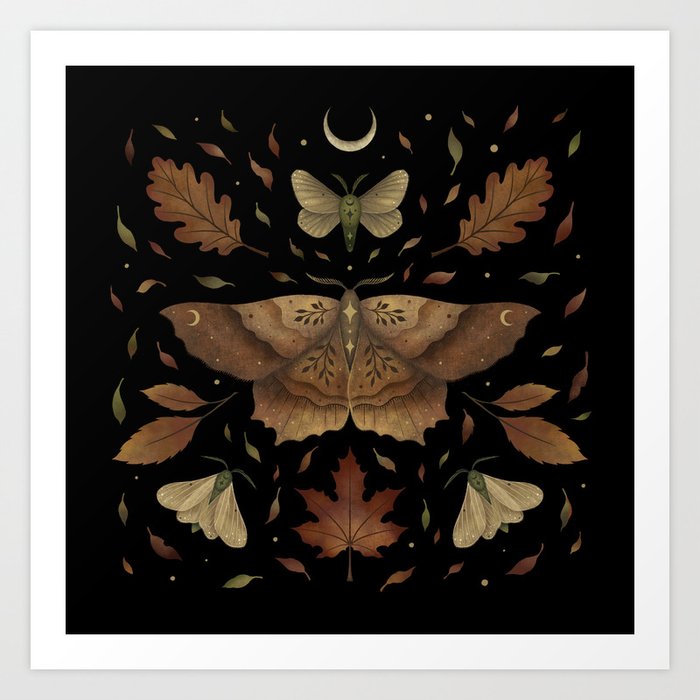 Autumn Moth Art Print