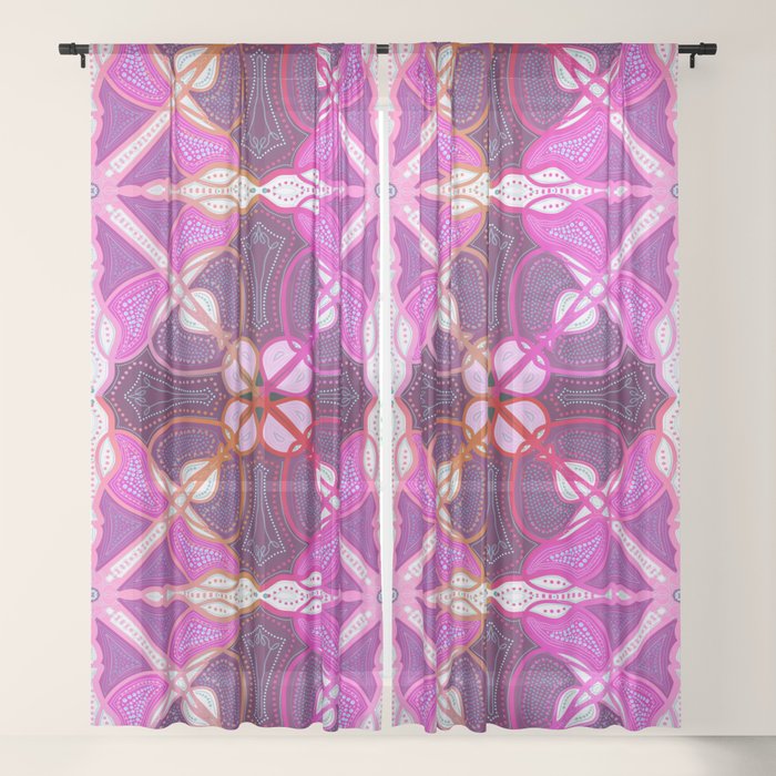 Pink Swag Sheer Curtain By Teninchsmile Society6