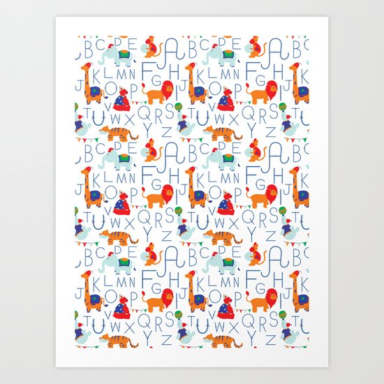 Alphabet Circus Art Print