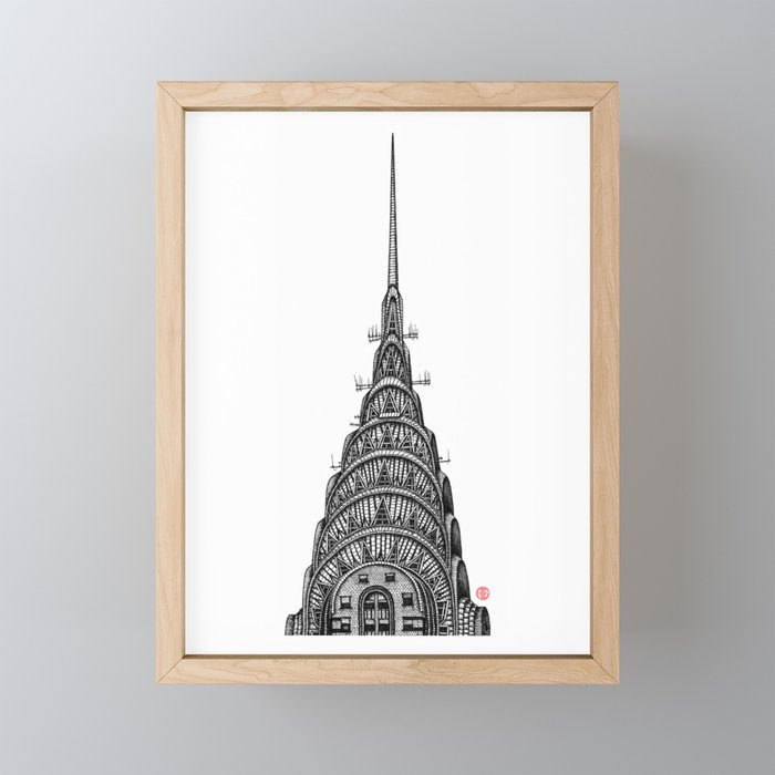 New York City Skyscrapper Framed Mini Art Print