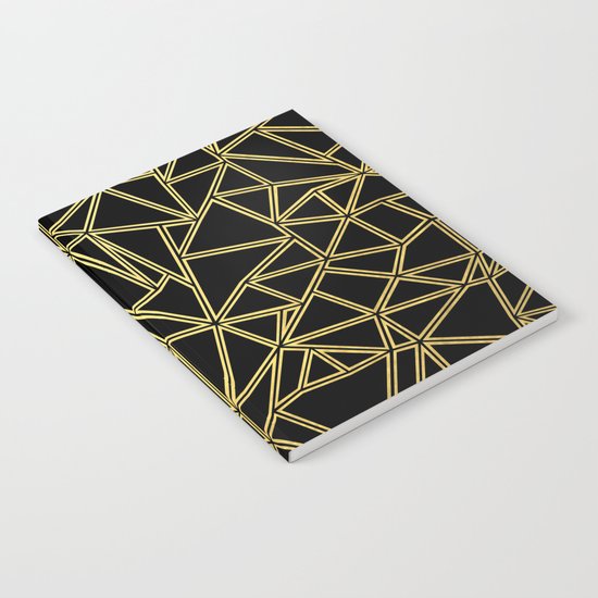Abstract Blocks Gold Notebook
