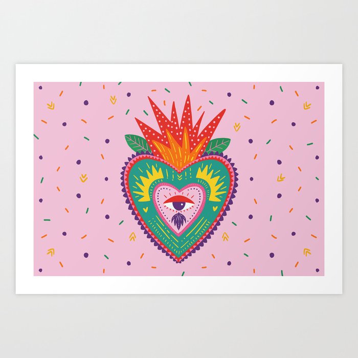 Mexican heart Art Print