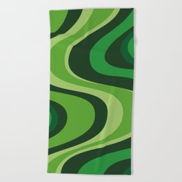 70’s Green Vibe Beach Towel