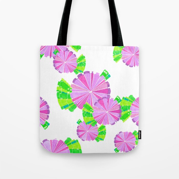 Pink hydrangea : Graphic abstract pattern  Tote Bag