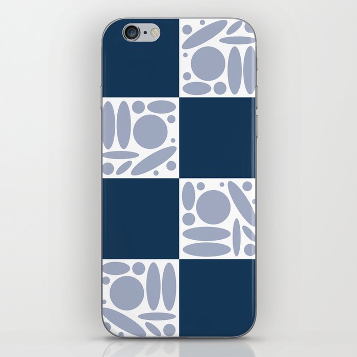 Geometric modern shapes checkerboard 5 iPhone Skin