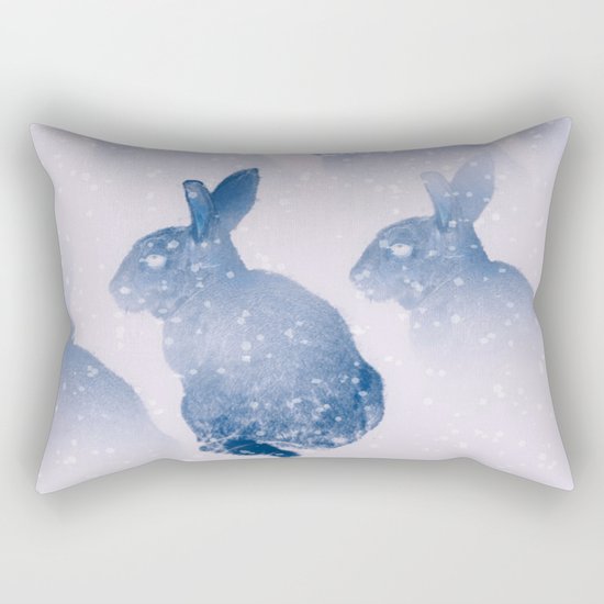Snow bunny Rectangular Pillow
