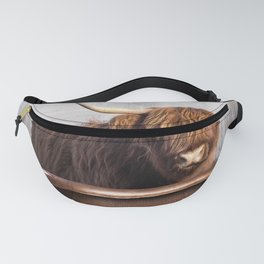 Highland Cow in the Tub Fanny Pack