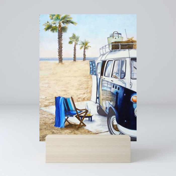 HOLIDAY AT THE BEACH Mini Art Print