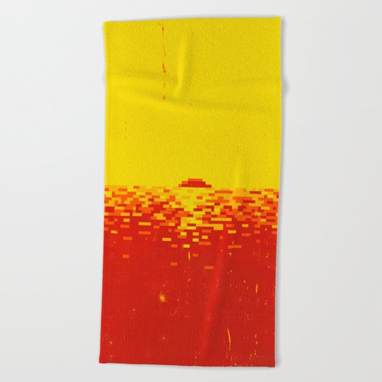 Sunset Pixels Beach Towel