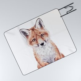 Baby Fox, Woodland Baby Animals, Forest Nursery Decor Childrens Room Art Picnic Blanket