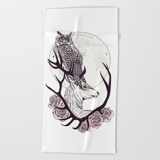Deer Spirit Beach Towel