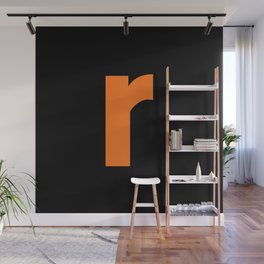 letter R (Orange & Black) Wall Mural