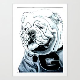 Uga the Bulldog Art Print