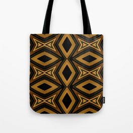 Tribal Diamonds Pattern Brown Colors Abstract Design Tote Bag