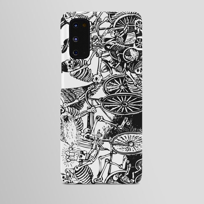 Calavera Cyclists | Day of the Dead | Dia de los Muertos | Skulls and Skeletons | Vintage Skeletons | Black and White |  Android Case