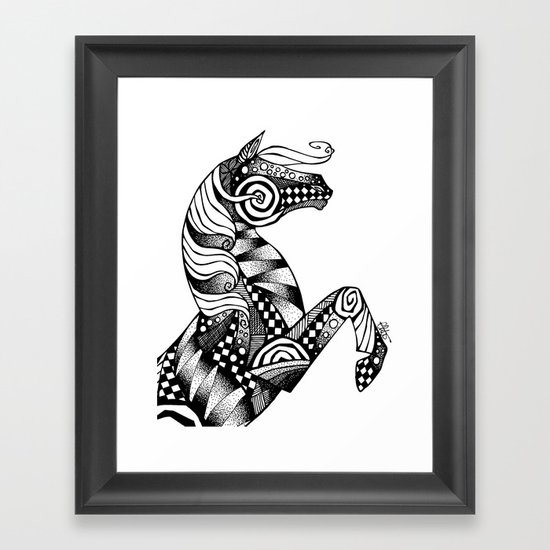 Horse Patterns Framed Art Print