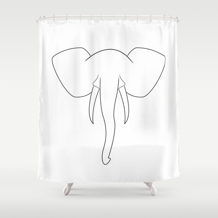 Elegant Elephant Shower Curtain