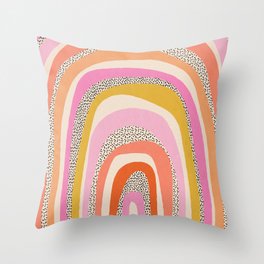 Colorful Rainbow Arches Throw Pillow