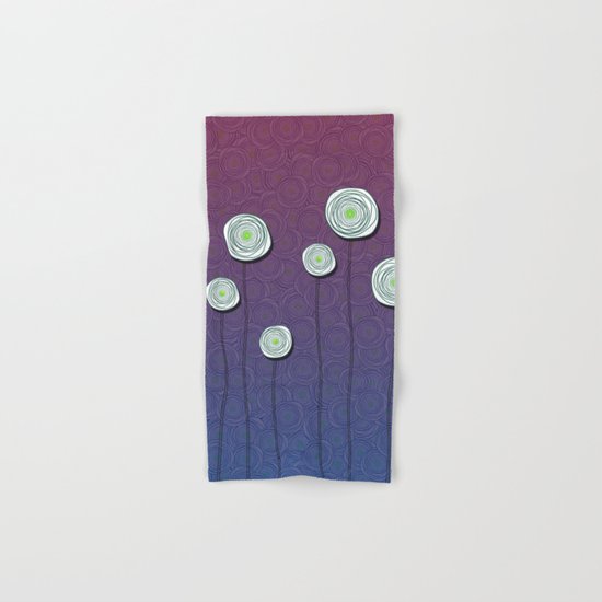 Abstract Flower Design Hand & Bath Towel