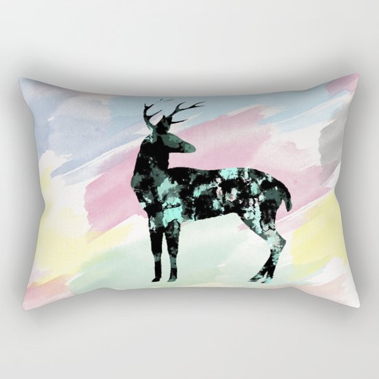 Abstract Deer Rectangular Pillow