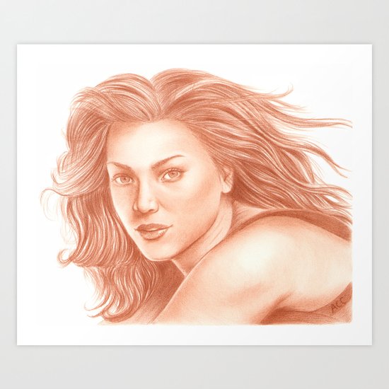 Woman Portrait 3 Art Print