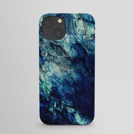 Mineral Texture Dark Teal Ocean Blue iPhone Case