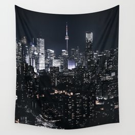 The Dark City of Lights (Color) Wall Tapestry