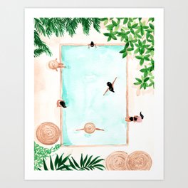 Pool Day Art Print