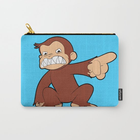 Furious George Funny Monkey Cartoon Animal Carry-All Pouch