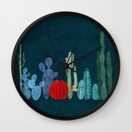 Cactus garden Wall Clock