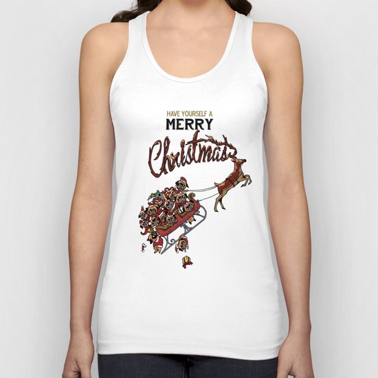 Pugs Christmas Unisex Tank Top