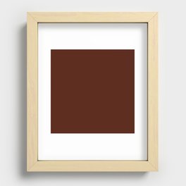 French Puce Brown Recessed Framed Print