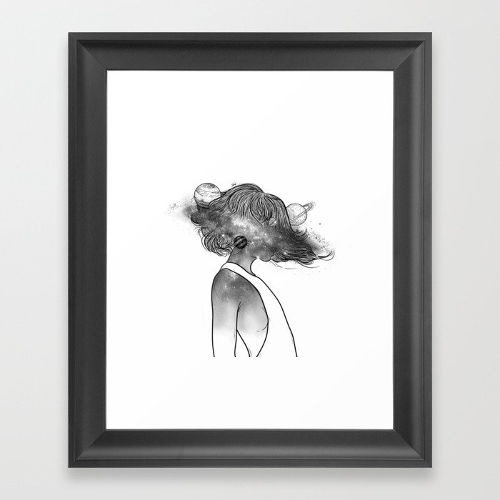 Into the universe. Framed Art Print