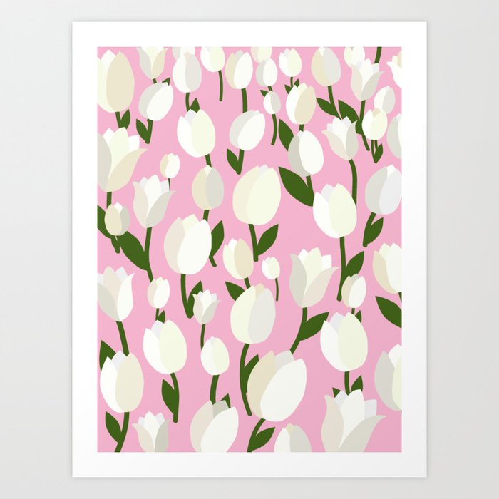 Tulip Field | 07 - Pink Art Print
