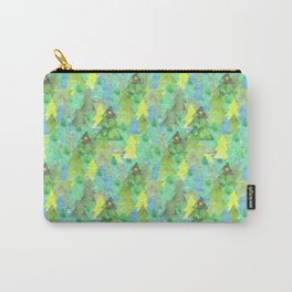 watercolor christmas trees seamless pattern Carry-All Pouch