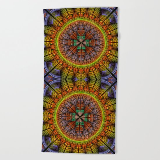 Groovy tribal pattern star Beach Towel