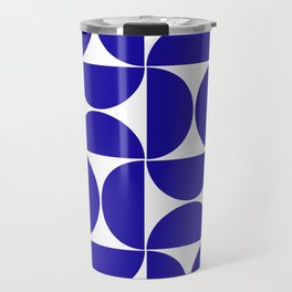 Ultramarine mid century modern geometric shapes Travel Mug