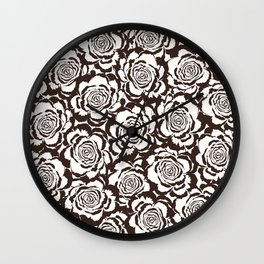 Rosaline: Brown Ivory Wall Clock
