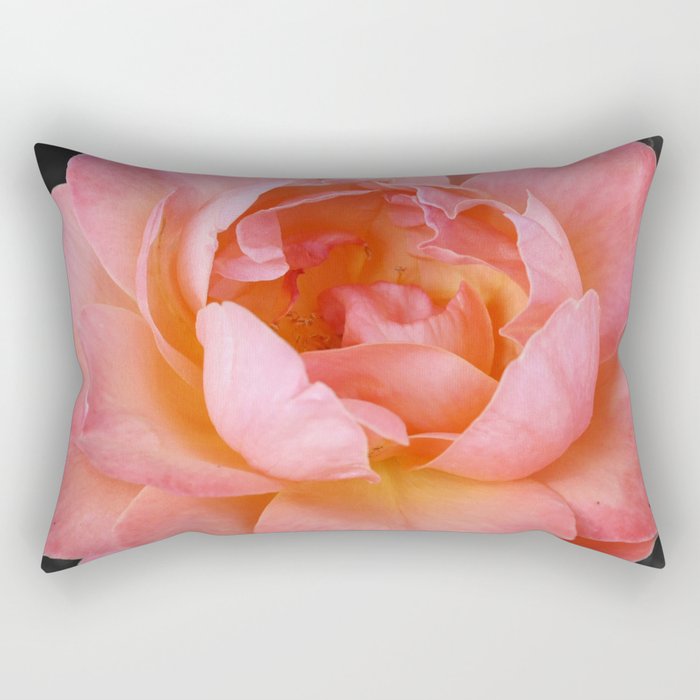Blooming Pink Flower Rectangular Pillow