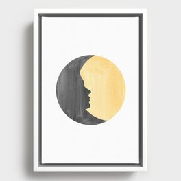 Woman moon Framed Canvas