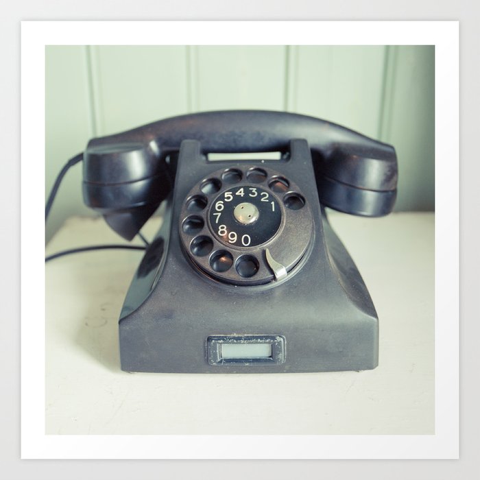 old rotary telephone art