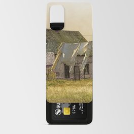 Retro Style Wash on the Clothesline by Prairie Farm House Android Card Case